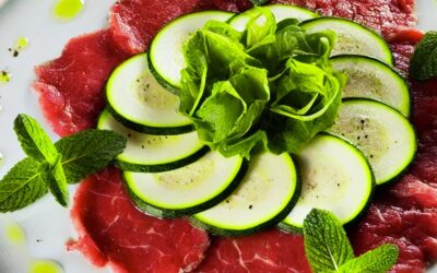 Carpaccio di manzo con zucchine e menta