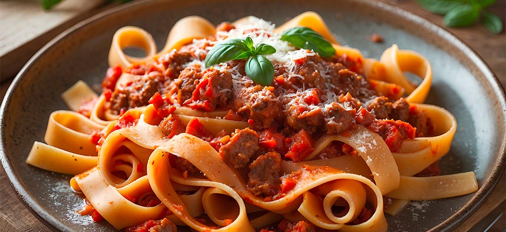 Tagliatelle al ragù di agnello